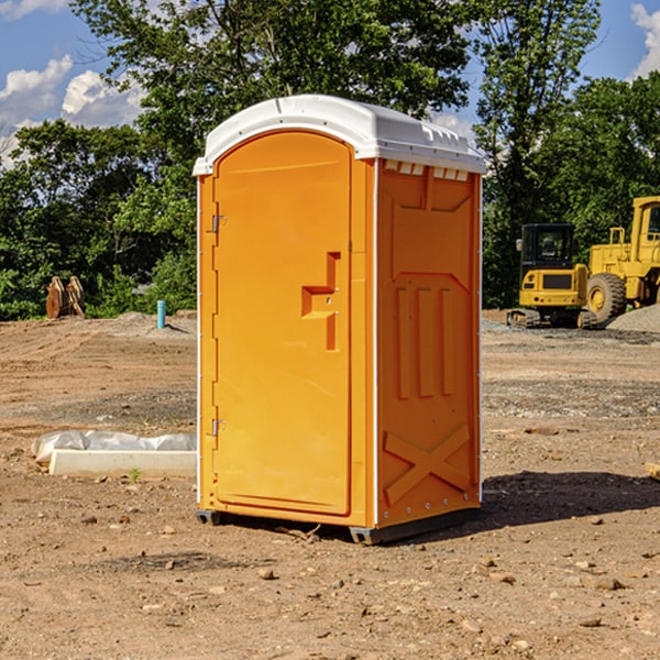 how often are the porta potties cleaned and serviced during a rental period in Grady County